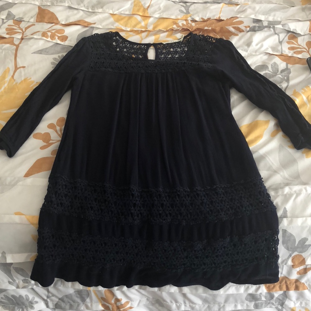 Size Medium, Navy Blue - midi dress.